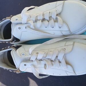 Alexander McQueen White Studded Sneakers